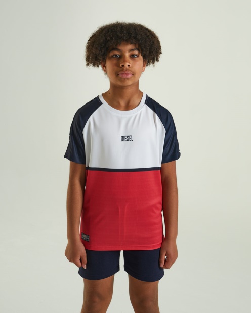 Diesel UK Ceaser Tee Red Grey