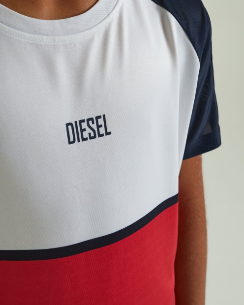 Diesel UK Ceaser Tee Red Grey