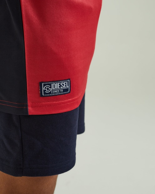 Diesel UK Ceaser Tee Red Grey