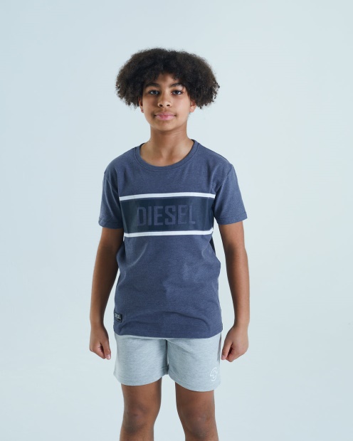 Diesel UK Doyle Tee Denim Melange Blue