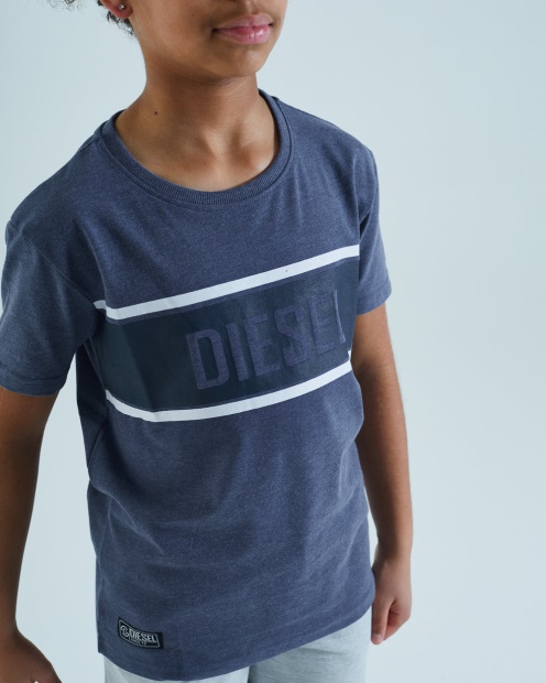 Diesel UK Doyle Tee Denim Melange Blue
