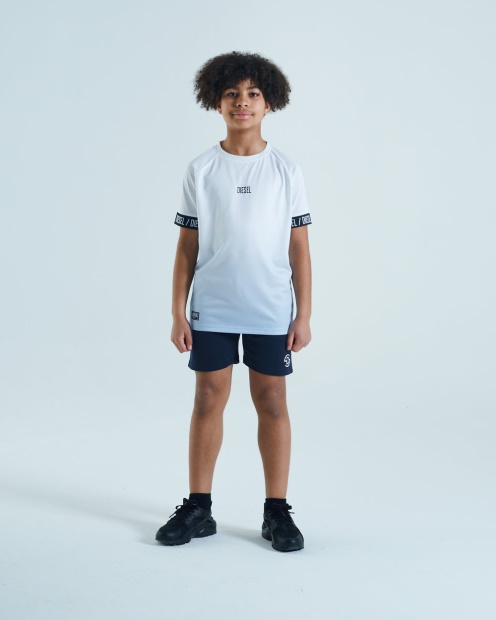 Diesel UK Jack Dip Dye Tee White/Sky Blue Navy