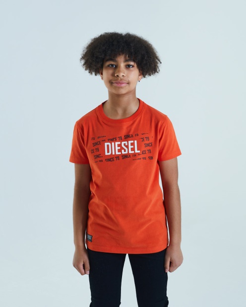 Gordy Tee Orange Diesel UK Navy