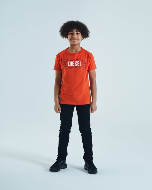 Gordy Tee Orange Diesel UK Navy