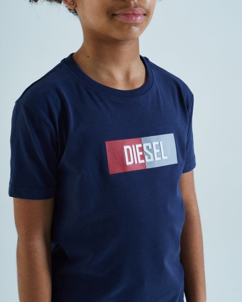 White Gannon Tee Navy Diesel UK