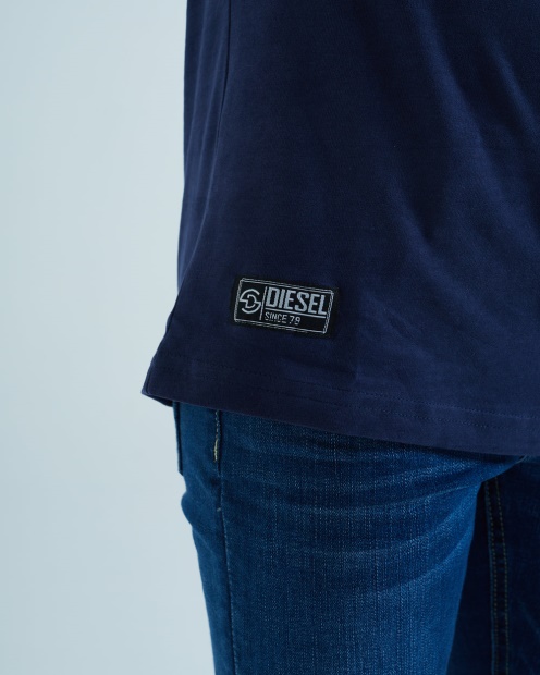 White Gannon Tee Navy Diesel UK