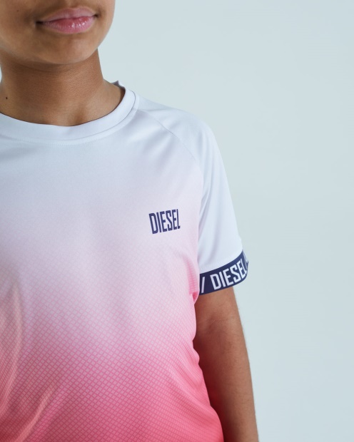 Diesel UK Farley Tee White/Red Navy