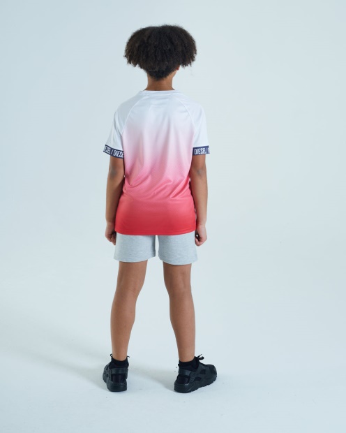 Diesel UK Farley Tee White/Red Navy