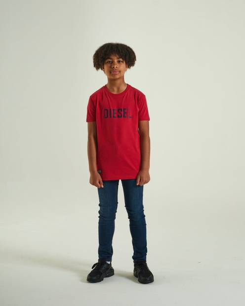 Diesel UK Tristan Tee Red Blue