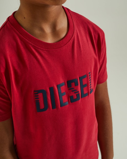 Diesel UK Tristan Tee Red Blue