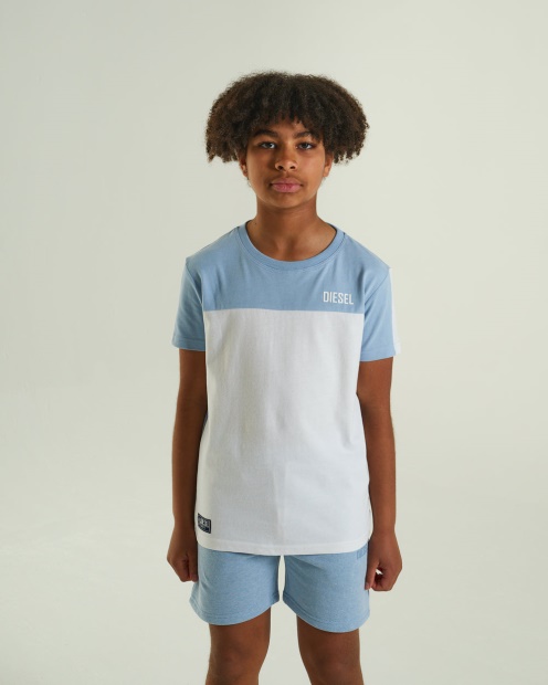 Red Diesel UK Noah Tee Sky Blue Melange