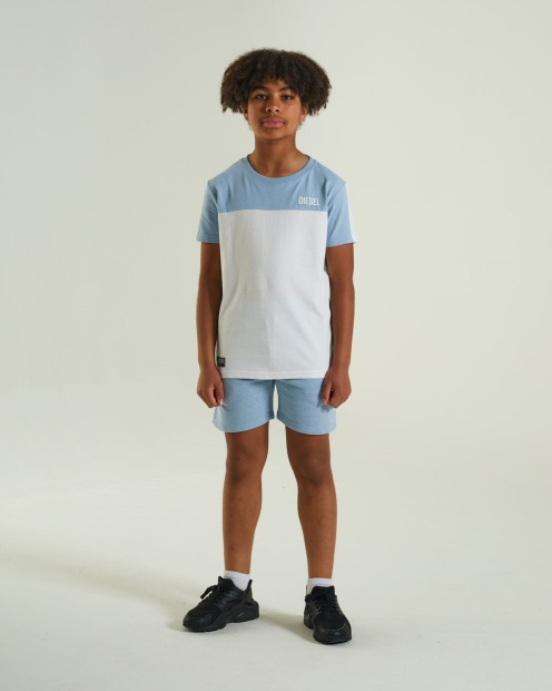 Red Diesel UK Noah Tee Sky Blue Melange