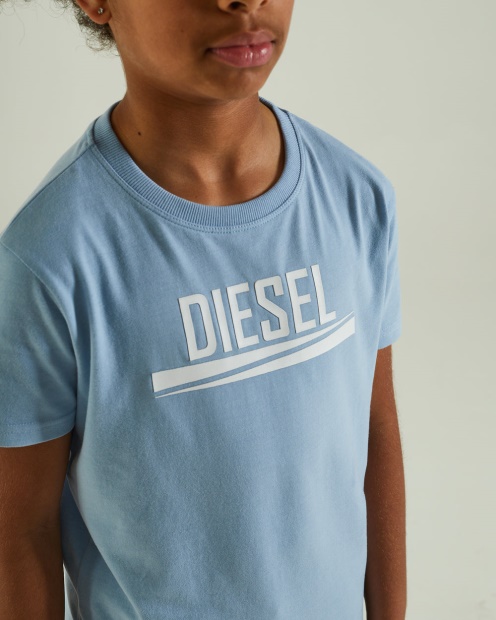 Diesel UK Shawn Tee Sky Blue Melange Pink