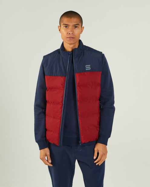 Gaston Gilet Red Dahlia Diesel UK Blue