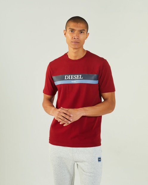 Navy Hoyt Tee Red Dahlia Diesel UK