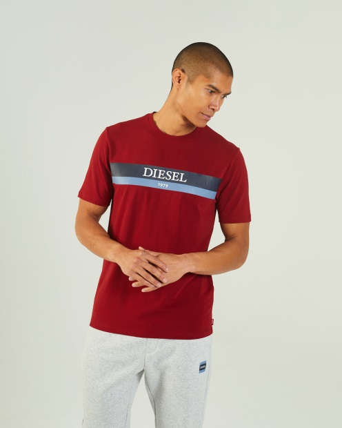 Navy Hoyt Tee Red Dahlia Diesel UK