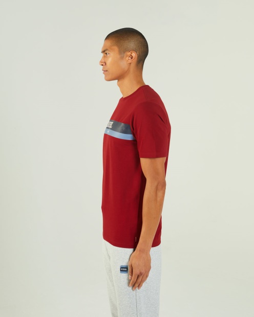 Navy Hoyt Tee Red Dahlia Diesel UK