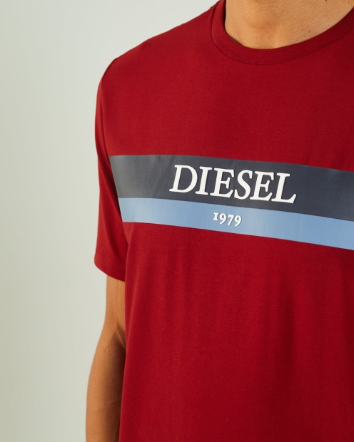 Navy Hoyt Tee Red Dahlia Diesel UK