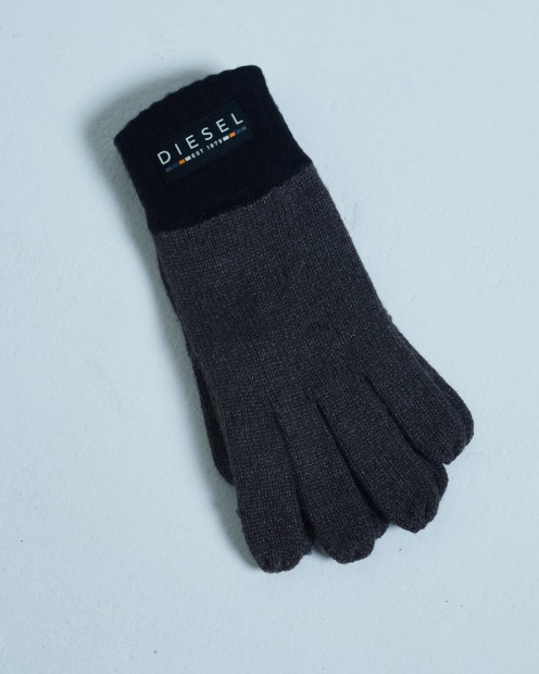 Diesel UK Christopher Gloves Black Grey
