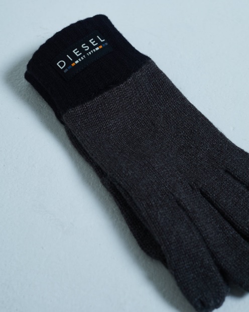 Diesel UK Christopher Gloves Black Grey