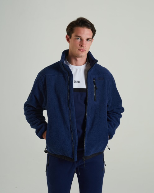 Diesel UK Eddy Fleece Jacket Sapphire Black