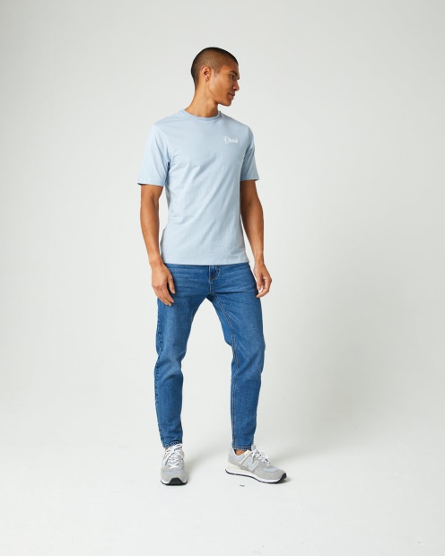 Diesel UK Dakota Tee Blue Fog Red
