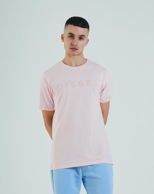 Diesel UK Shayne Tee Bermuda Pink Navy