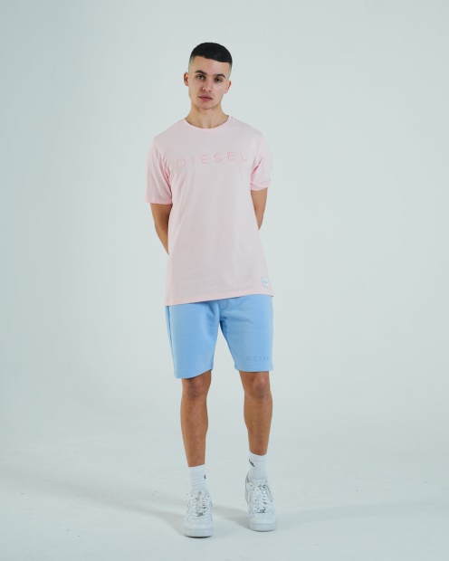 Diesel UK Shayne Tee Bermuda Pink Navy