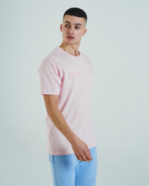Diesel UK Shayne Tee Bermuda Pink Navy
