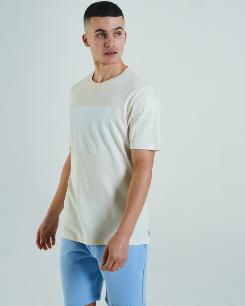 White Stuart Tee Mellow Yellow Diesel UK