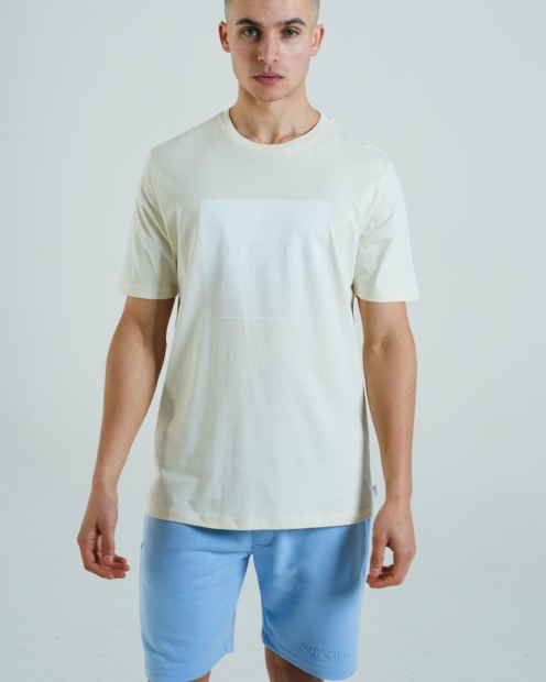 White Stuart Tee Mellow Yellow Diesel UK