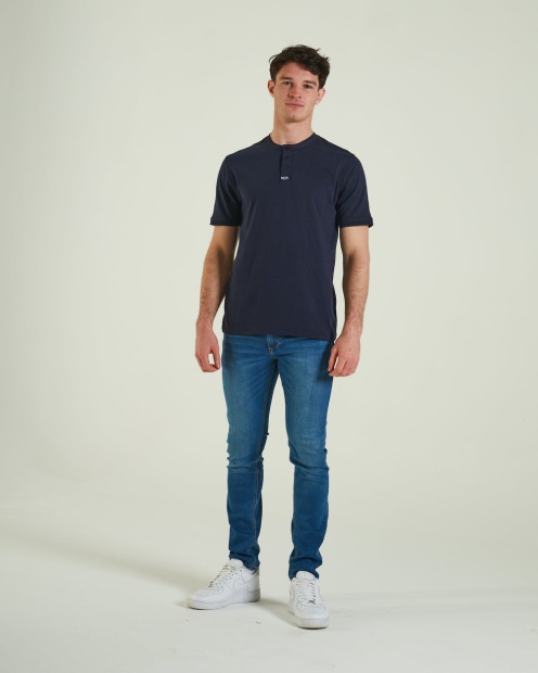 Diesel UK Kian Henley Navy Blazer White