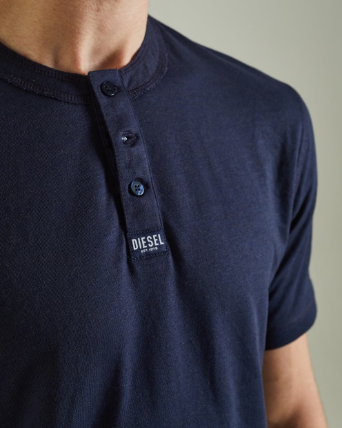 Diesel UK Kian Henley Navy Blazer White