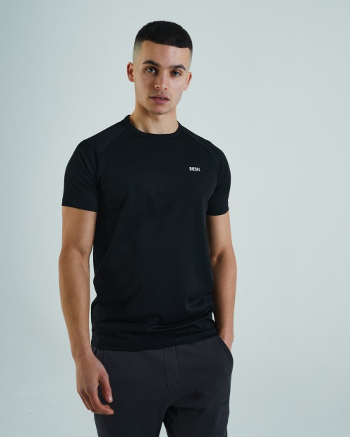 Diesel UK Aaro Tee New Black Red