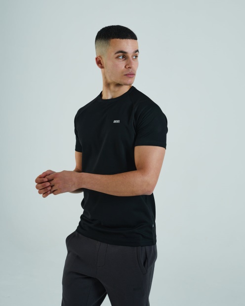 Diesel UK Aaro Tee New Black Red