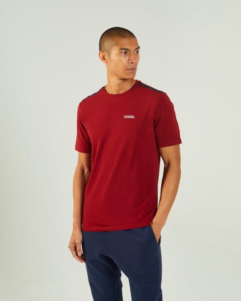 Diesel UK Hugo Tee Red Dahlia Blue