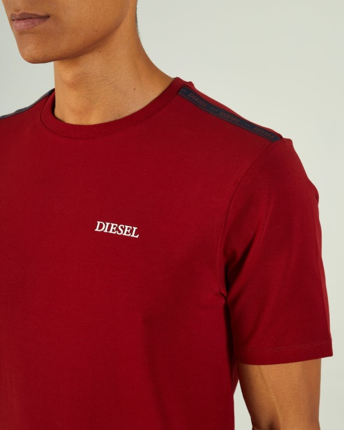 Diesel UK Hugo Tee Red Dahlia Blue