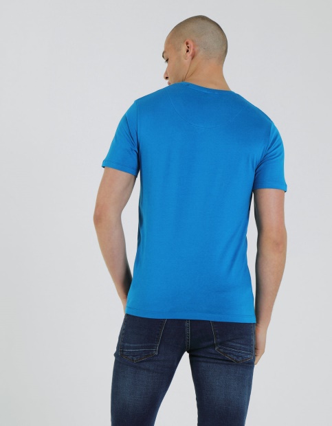 Basic Scott V Neck In Mykonos Blue Diesel UK Light Grey