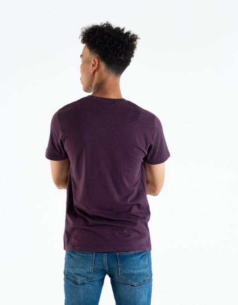 Diesel UK Basic Scott V Neck Tee Black Cherry Blue