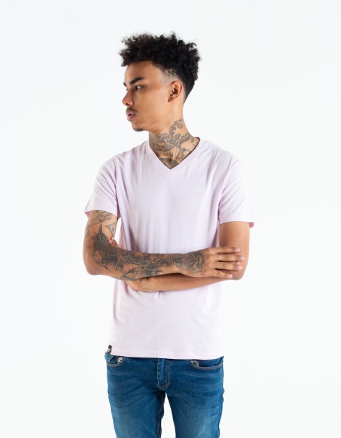 Purple Basic Scott V Neck Tee Winsome Orchid Diesel UK