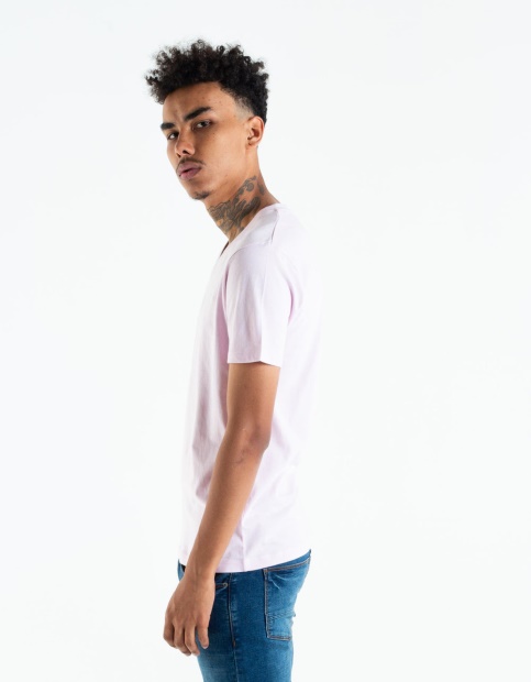 Purple Basic Scott V Neck Tee Winsome Orchid Diesel UK