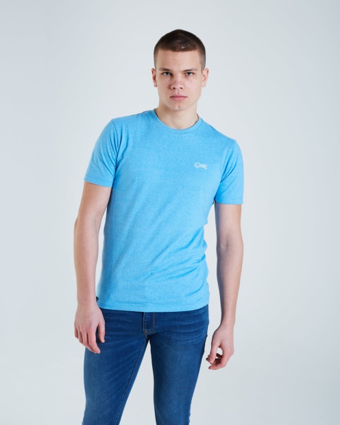Diesel UK Basic Matt O Neck Tee Bonnie Blue Pink