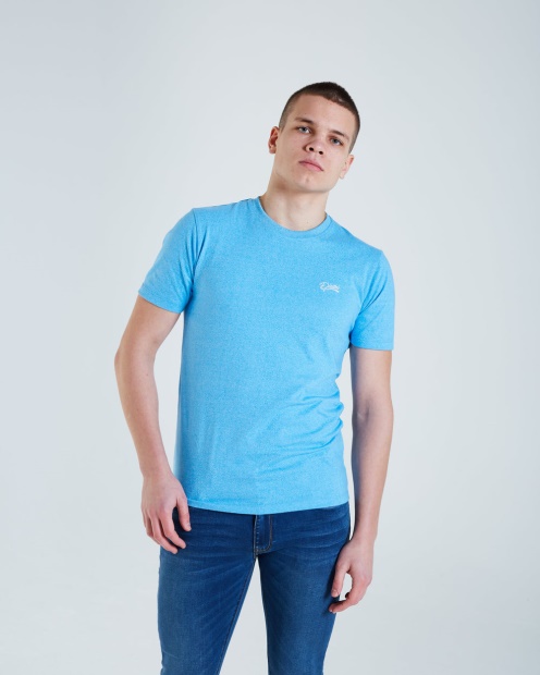 Diesel UK Basic Matt O Neck Tee Bonnie Blue Pink