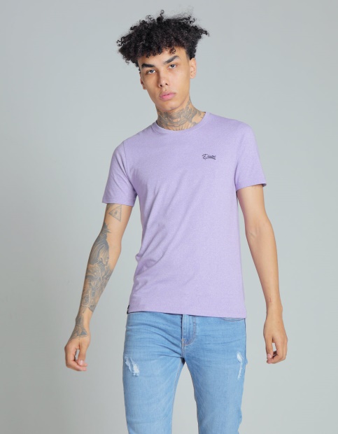 Diesel UK Basic Matt O Neck Tee Violet Haze Red