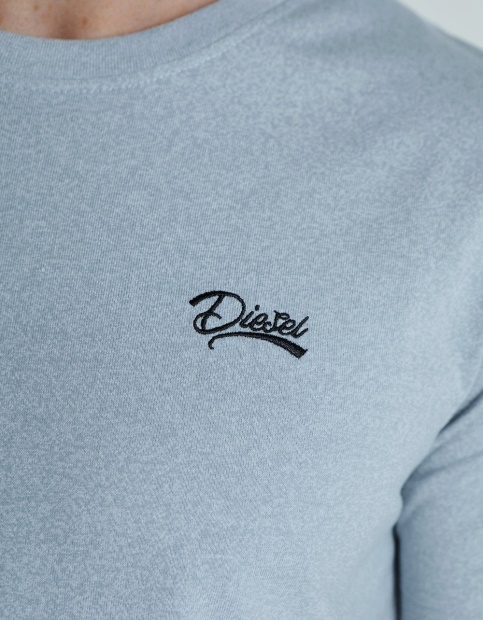 Purple Basic Matt O Neck Tee Arctic Grey Diesel UK