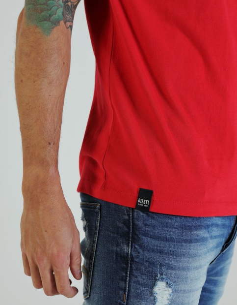 Basic Scott V Neck Barbados Cherry Diesel UK Blue