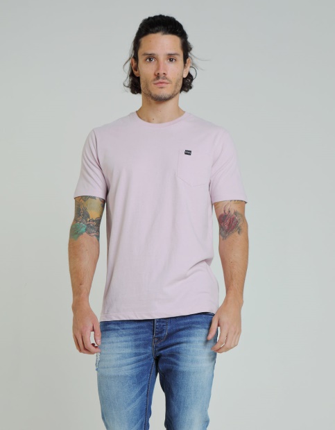 Diesel UK Basic Brett Pocket Tee Winsome Orchid White