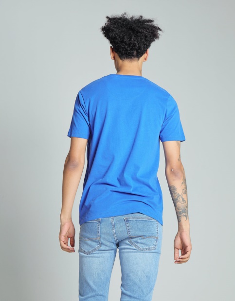 Diesel UK Basic Brett Pocket Tee Riviera Blue Red