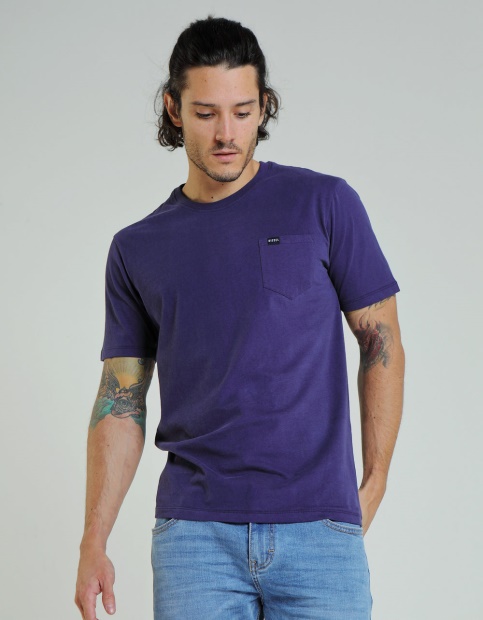Basic Brett Pocket Tee Eclipse Blue Diesel UK