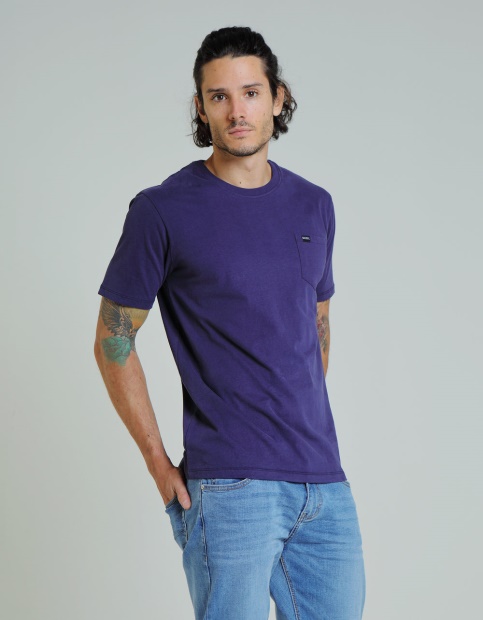 Basic Brett Pocket Tee Eclipse Blue Diesel UK